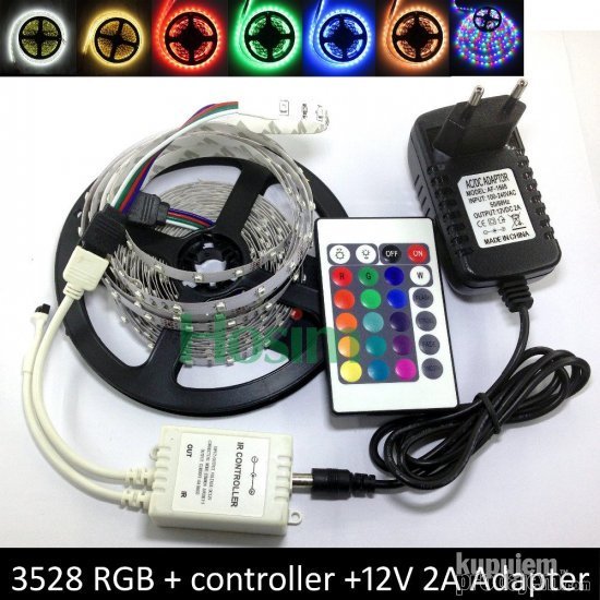 Led traka RGB , daljinski kontroler 5m - Brzishop