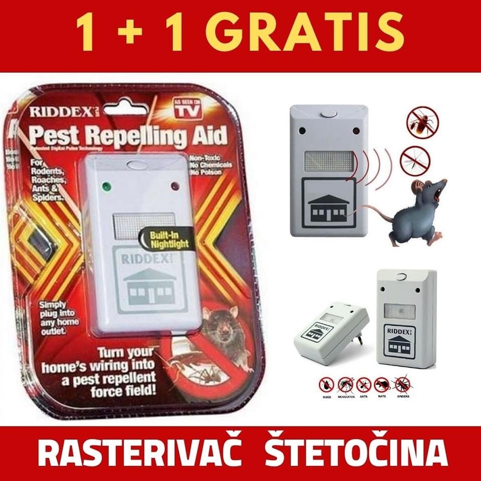 Ultrazvučni Rasterivač ŠTETOČINA 1+1 GRATIS - Brzishop